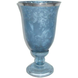 Frosted Glass Goblet/Candle holderMedium 21x12cm