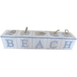 Beach -  5P Letter Block sign box set - White 83cm