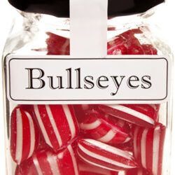 Bullseyes Boiled Lollies Rock Candy 100g Jars - Packed In Boxes of 12